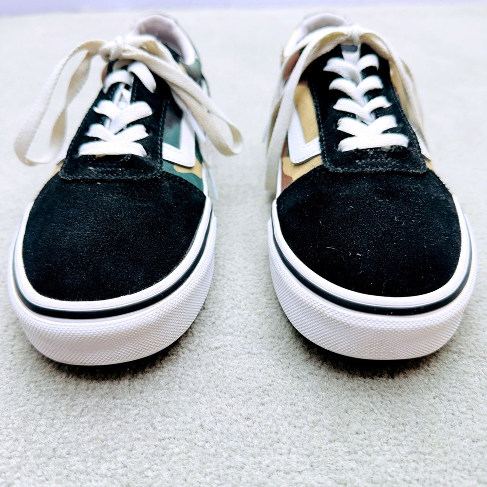 Vans Ward Camo Black Suede Low Top Skate Shoes Mens 6.5 Womens 8 500714